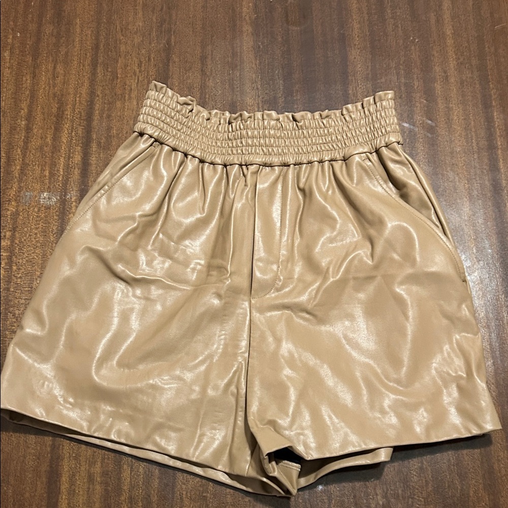 A.L.C. High Waist Tan Women's Shorts